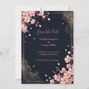 Modern Luxe Sakura Wedding Blossom Invitation