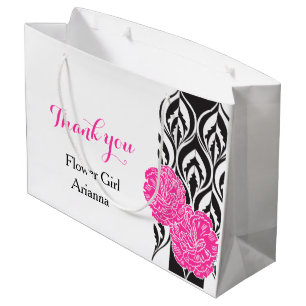 Modern luxe wedding flower girl favour gift bag