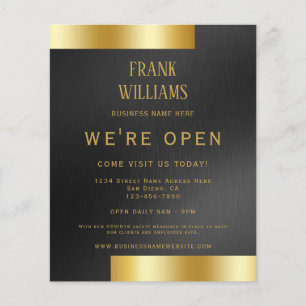 Modern Luxury Black and Gold Corporate Minimalist Flyer