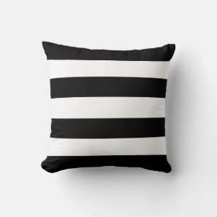 Modern Luxury Black and white stripes pattern Throw Pillow