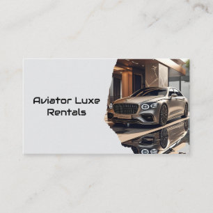 Modern Luxury Car Rental & Sales QR Code Photo Business Card