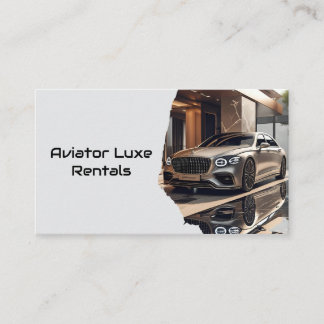 Modern Luxury Car Rental & Sales QR Code Photo Business Card