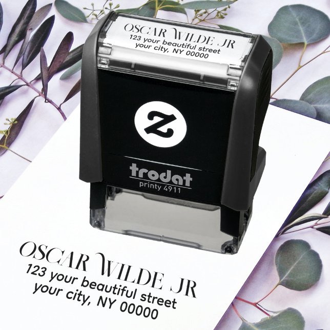 Modern Luxury Elegant Return Address Self-inking Stamp (Creator Uploaded)