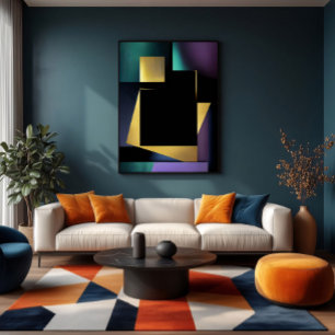 Modern Luxury Geometric Composition Canvas Print