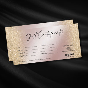 modern luxury gift card certificate add logo