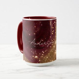 Modern Luxury Gold Burgundy Collection Mug