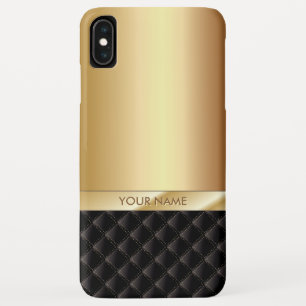 Modern Luxury Gold with Custom Name iPhone XS Max Case