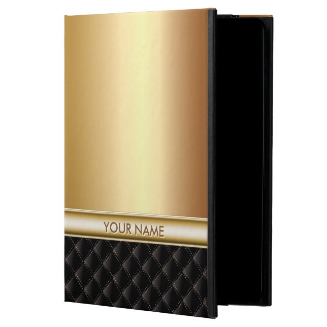 Modern Luxury Gold with Custom Name Powis iPad Air 2 Case (Front)