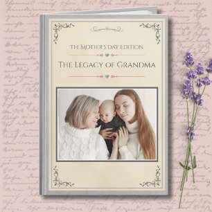 Modern Luxury Grandmother Storybook Mother's Day Card