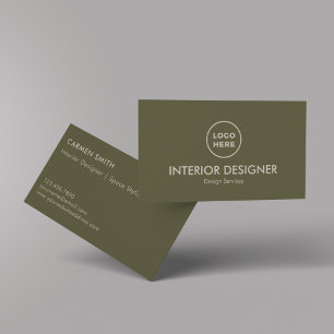 Modern Luxury Interior Designer Custom Business Card