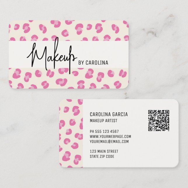 Modern Luxury Makeup Artist Business Card (Front/Back)