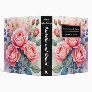Modern Luxury Pink Roses Beautiful Collection Binder