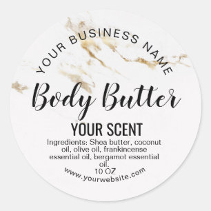 modern luxury product label body butter add logo