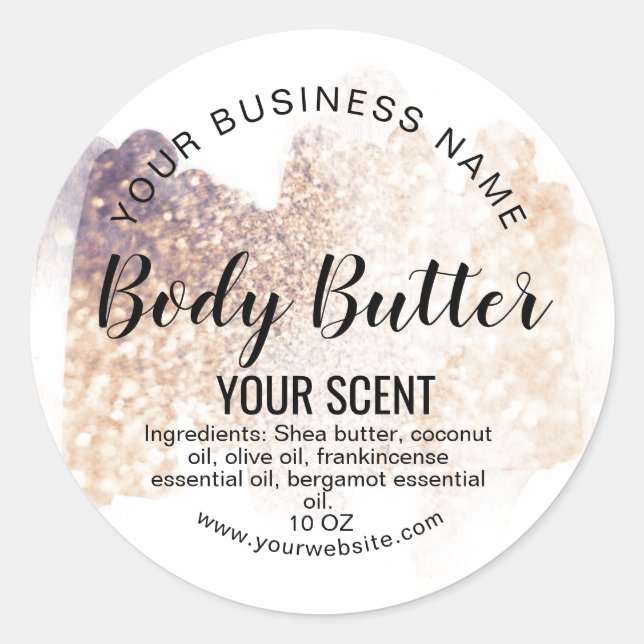 modern luxury product label body butter add logo (Front)