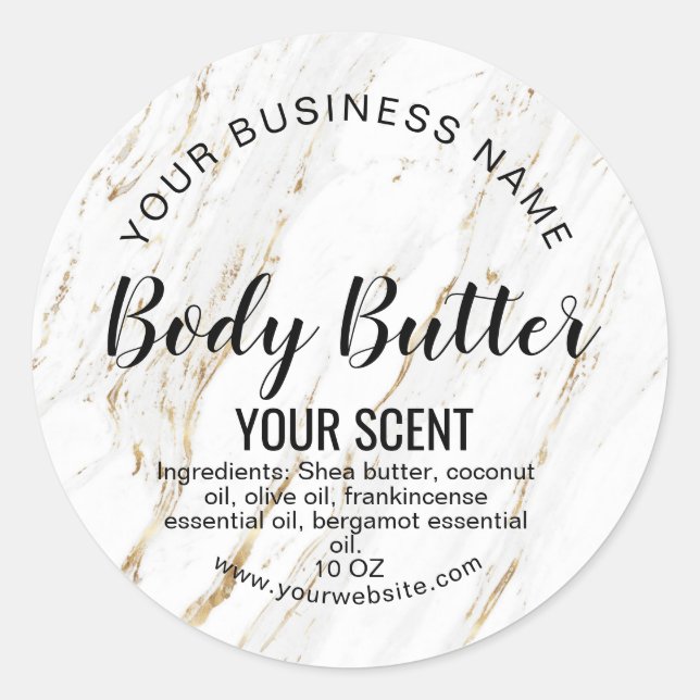 modern luxury product label body butter add logo (Front)