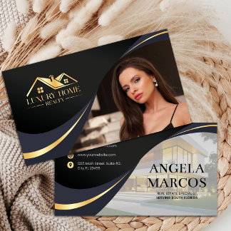 Modern Luxury Real Estate Agent Business Card