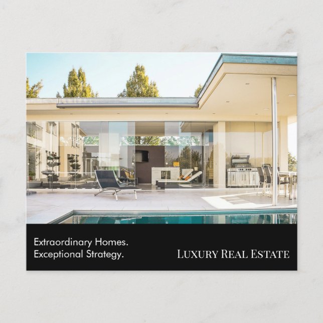 Modern Luxury Real Estate Postcard | Bespoke Home  Flyer (Front)