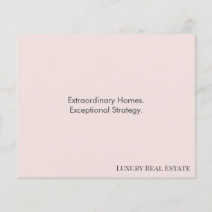 Modern Luxury Real Estate Postcard   Bespoke Home  Flyer