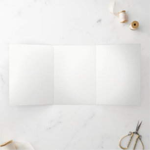 Modern Luxury Wedding Personalization Tri-Fold Programme