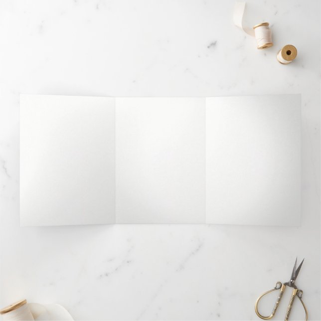 Modern Luxury Wedding Personalization Tri-Fold Programme (Inside)