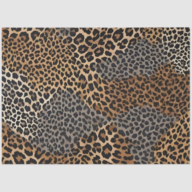Modern Luxury White Leopard Elegant Collection Tissue Paper (Front)