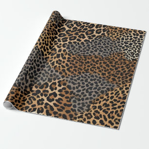 Modern Luxury White Leopard Elegant Collection Wrapping Paper