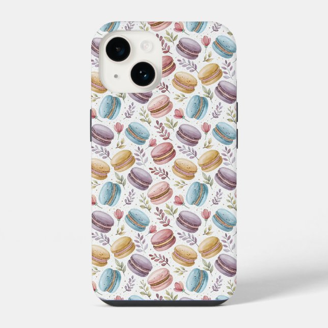 Modern Macaroon Desserts iPhone Case (Back)