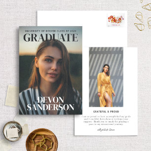Modern Magazine Cover Graduation Announcement