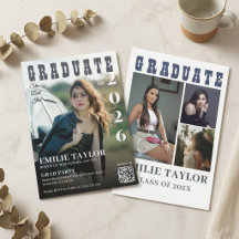 Modern Magazine Cover Then & Now Photo QR Code