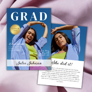 Modern Magazine Graduate Photo 2026 Graduation Invitation