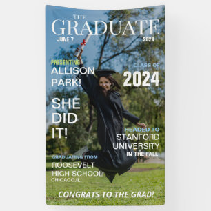 Modern Magazine Photo Graduation Banner