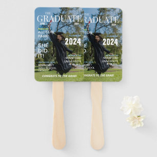 Modern Magazine Photo Graduation  Hand Fan