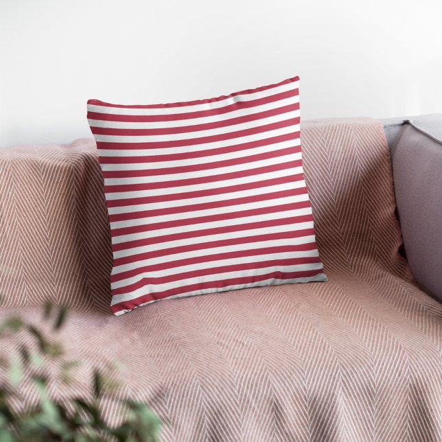 Modern Magenta Stripes Throw Pillow (Creator Uploaded)