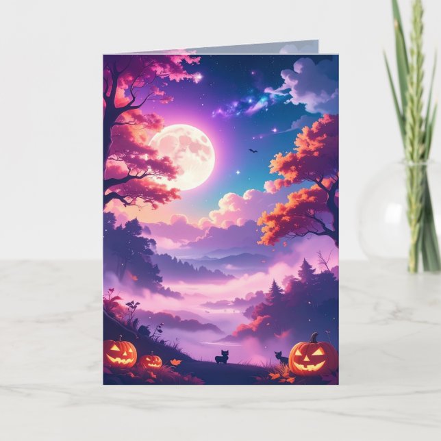 Modern magical Halloween Card (Front)