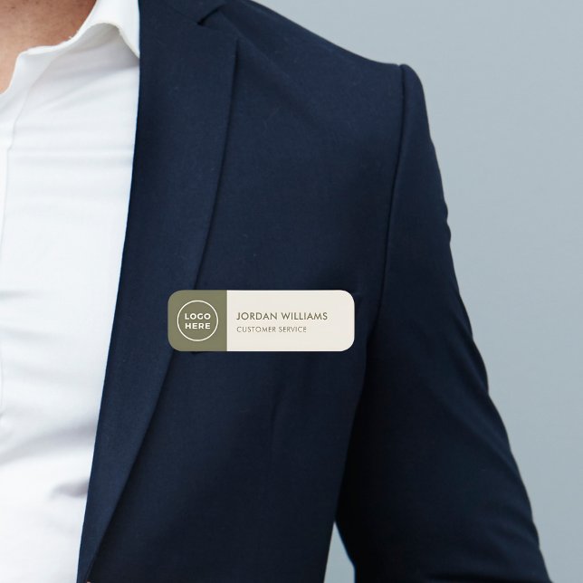 Modern Magnetic Company Logo Employee Name Tag (Creator Uploaded)