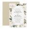 modern magnolia floral wedding invitation