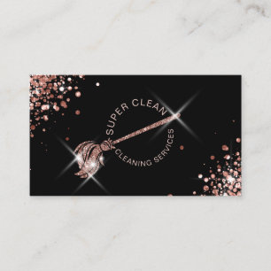 Modern Maid Cleaning Housekeeping Services Sparkle Business Card