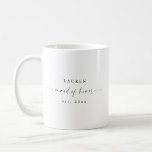 Modern Maid Of Honour Mug Wedding Party Gift<br><div class="desc">This is a modern minimal themed maid of honour mug featuring an elegant timeless design. Edit most wording and all colours to make this minimal bridesmaid mug fit your event needs and personal style. Just select "edit using design tool" on toolbar :)</div>