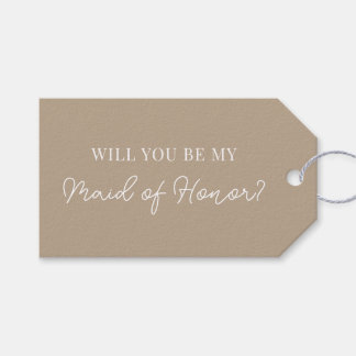 Modern Maid of Honour Proposal Tag