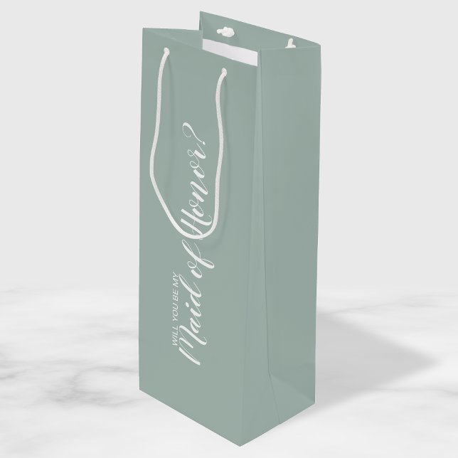 Modern Maid of Honour Proposal Wine Gift Bag (Creator Uploaded)