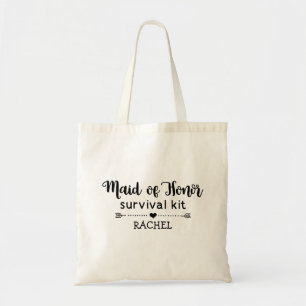 Modern Maid of Honour Survival Kit Personalized Tote Bag