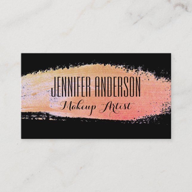 Modern Makeup Artist Appointment Business Card (Front)
