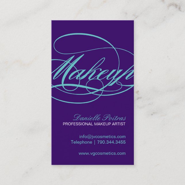 MODERN MAKEUP ARTIST BUSINESS CARD (Front)