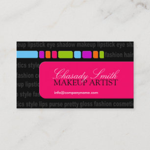 Modern Makeup Artist Business Card