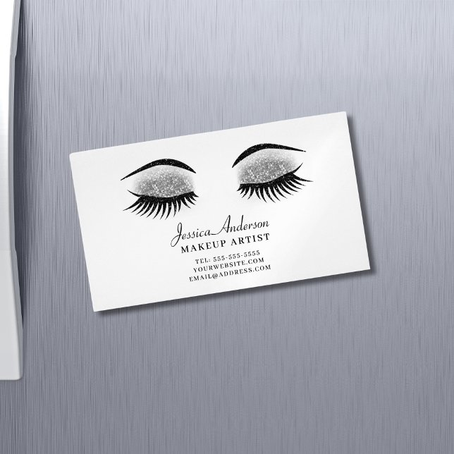 Modern Makeup Artist  Magnetic Business Card (Creator Uploaded)