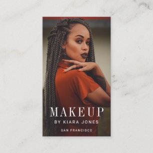 Modern Makeup Artist Photo Business  Card