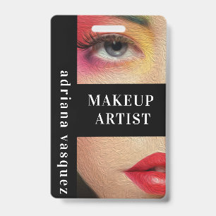 Modern Makeup Artist QR Code  Professional Stylist Badge