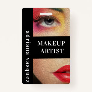 Modern Makeup Artist QR Code  Professional Stylist Badge