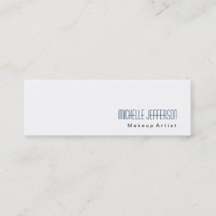 Modern Makeup Artist White Stylish Business Card