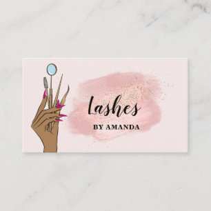 Modern Makeup Eyebrow Eyes Lashes Girly Business C Card